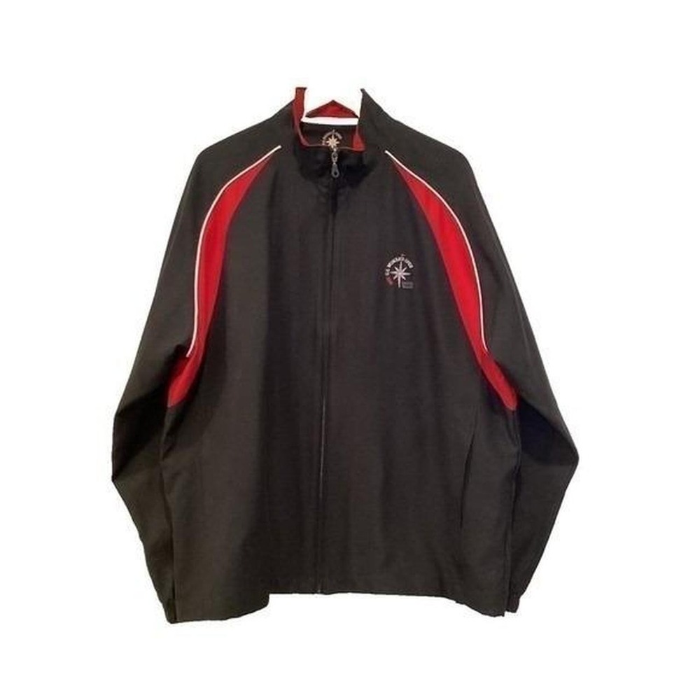Ashworth Vintage Golf Windbreaker Jacket Black Red US Women's Open - Large
